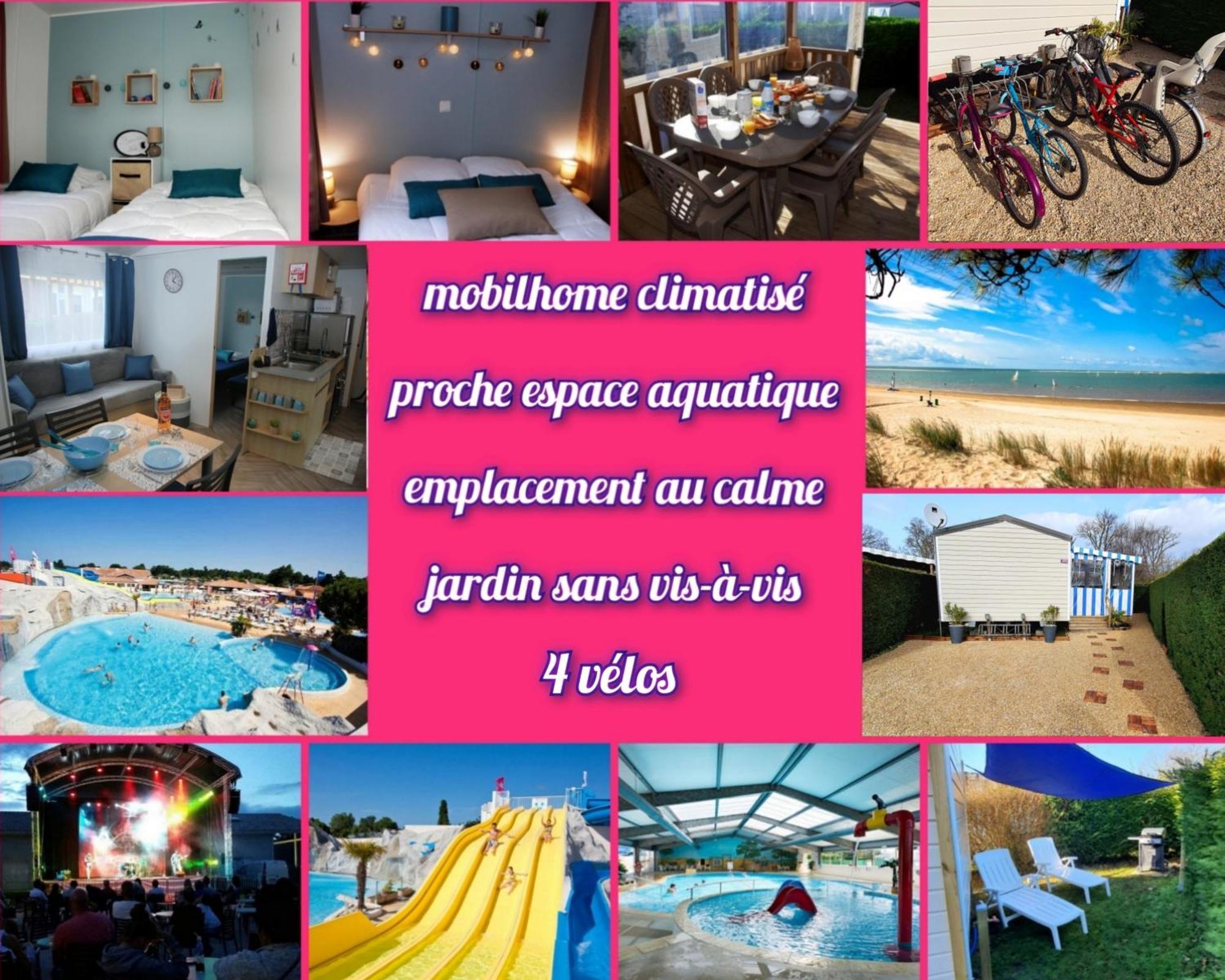Mobilhome 2Ch Climatise-Terrasse Fermee-4 Velos-Camping 4 Etoiles Les Charmettes Les Mathes Εξωτερικό φωτογραφία